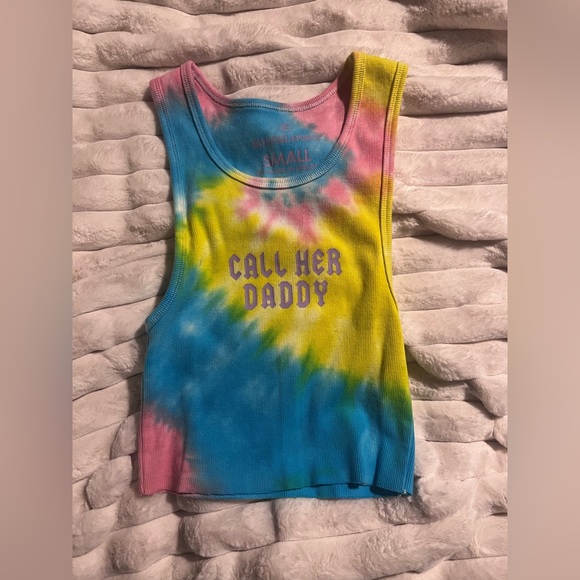 Call Her Daddy x Barstool Sports tie-dye crop tank purple logo OG DADDY GANG - Picture 10 of 15